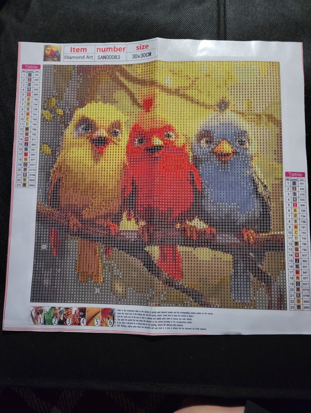 Bird Diamond Art Painting 11.8x11.8 inches (NWT)